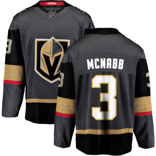 Youth Vegas Golden Knights #3 Mcnabb Fanatics Branded Breakaway Home Gray Adidas NHL Jersey->more nhl jerseys->NHL Jersey